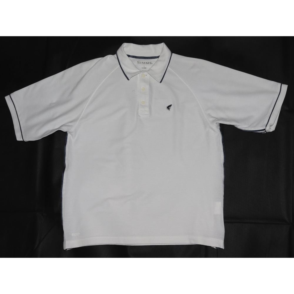 Simms‎ 3XDRY Men's Short Sleeve Embroidered Polo Shirt Size Small